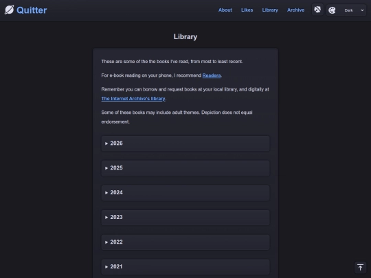 library screenshot