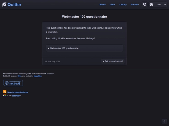 posts/webmaster-100-questionnaire screenshot