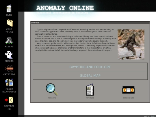 cryptids/navigate screenshot