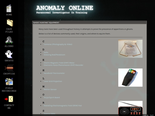 ghosts/equipment screenshot