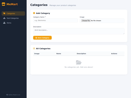 Aamemartadmin screenshot