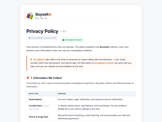 PrivacyBuysellol screenshot