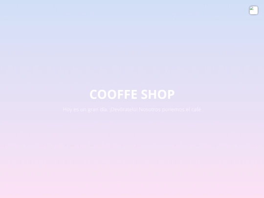 Página web Coofe Shop screenshot