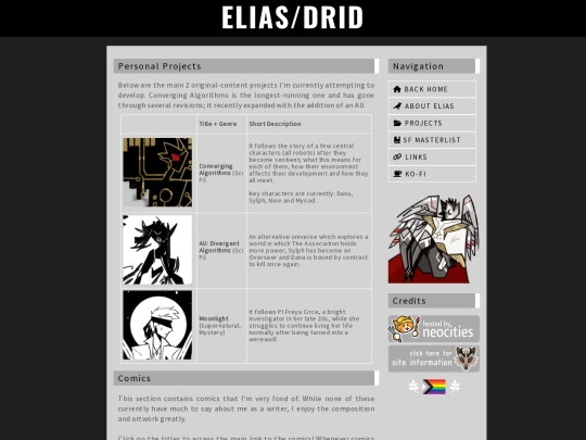 projects screenshot