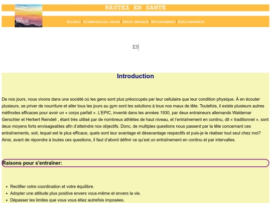 html/Entrainement screenshot