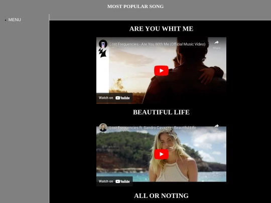 INCREMENTAL 2/pages/SONGS screenshot