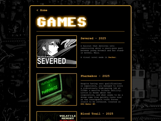 Games screenshot
