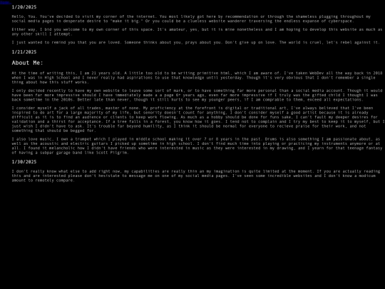 Blog screenshot