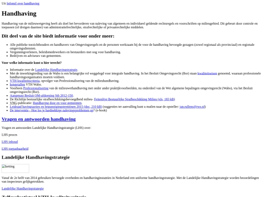 helpt/bestuur/handhaving_infomil screenshot