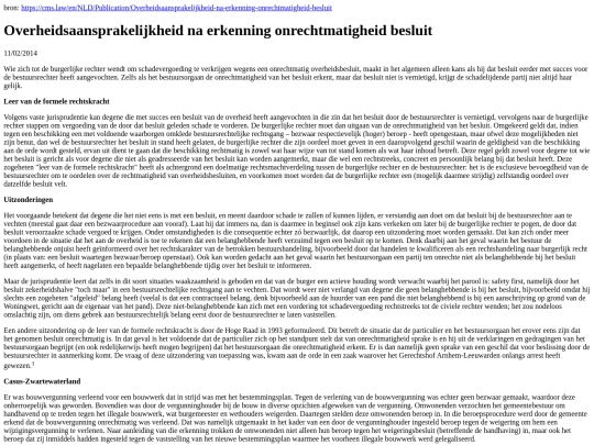 helpt/moesje/jurisprudentie/overheidsaansprakelijkheid screenshot
