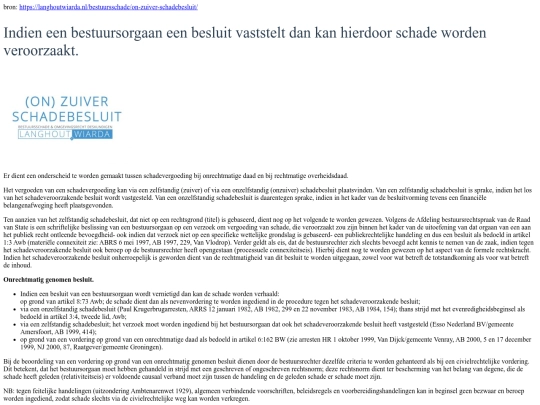 helpt/moesje/jurisprudentie/schadebesluit screenshot