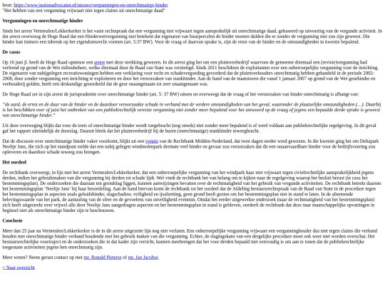 helpt/moesje/jurisprudentie/vergunningen_en_onrechtmatige_hinder screenshot