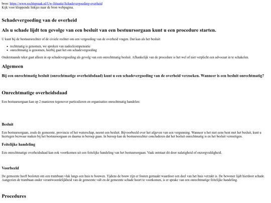 helpt/moesje/schadeverzoek/procedure screenshot