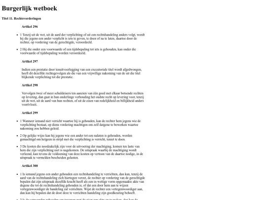 helpt/moesje/wetgeving/BurgerlijkWetboek/rechtsvorderingen screenshot