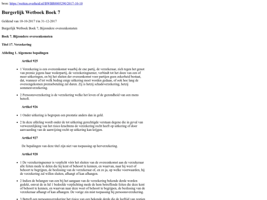 helpt/moesje/wetgeving/BurgerlijkWetboek/verzekering screenshot