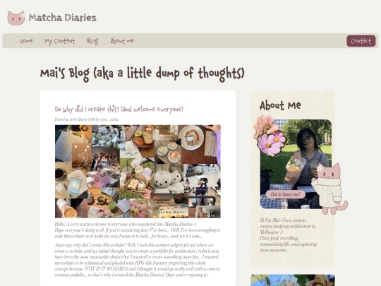 Blog screenshot