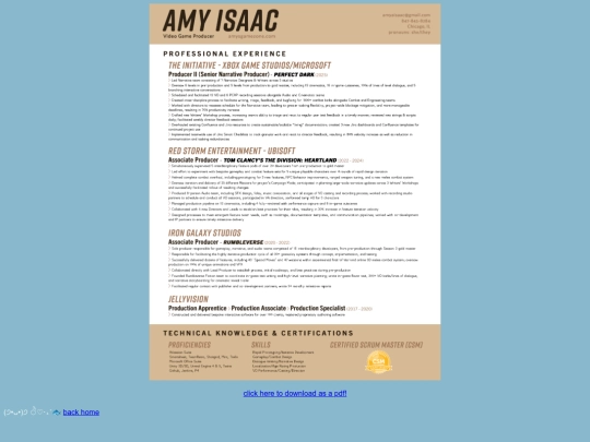 resume screenshot