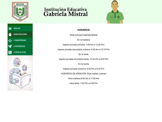 horarios screenshot