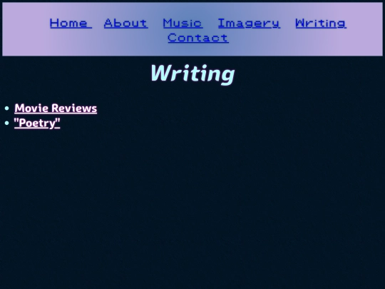 writing screenshot