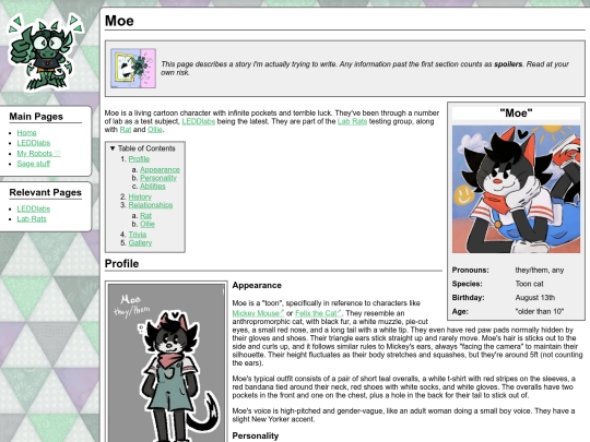 oc-pedia/Moe screenshot