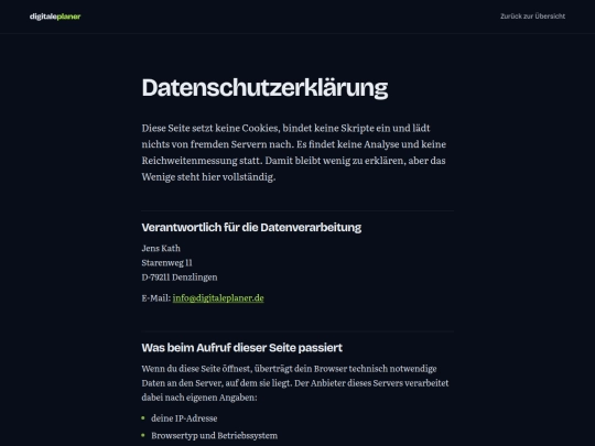 datenschutz screenshot
