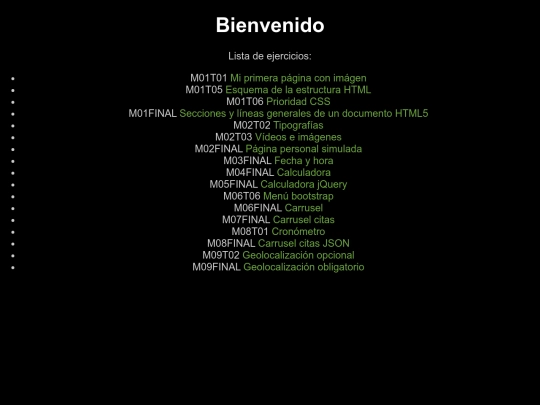 index screenshot