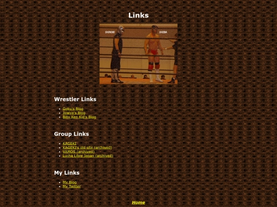 Links screenshot