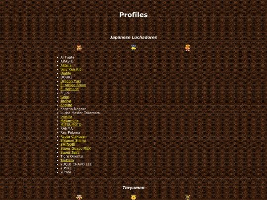 Profiles screenshot