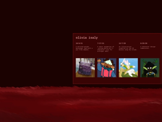 bio/portfolio screenshot
