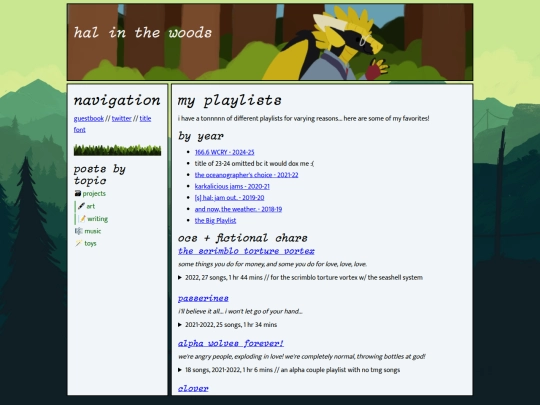 music/playlists screenshot