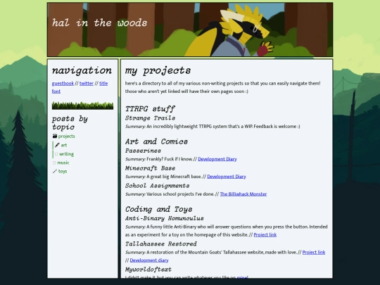 projects screenshot