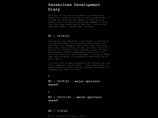 projects/passerinestest screenshot