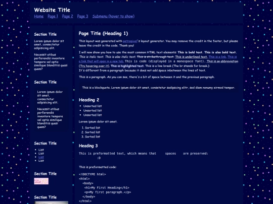 index screenshot
