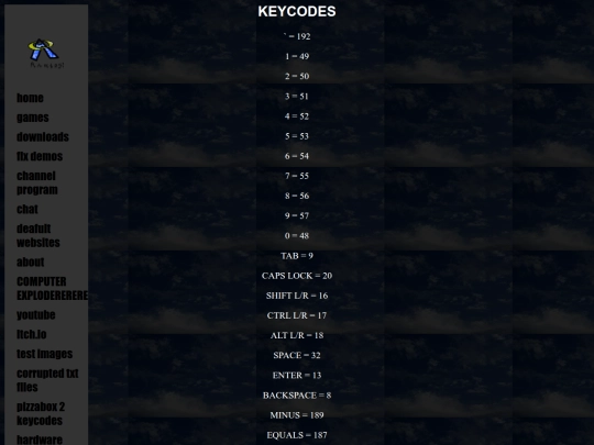 keycodes screenshot