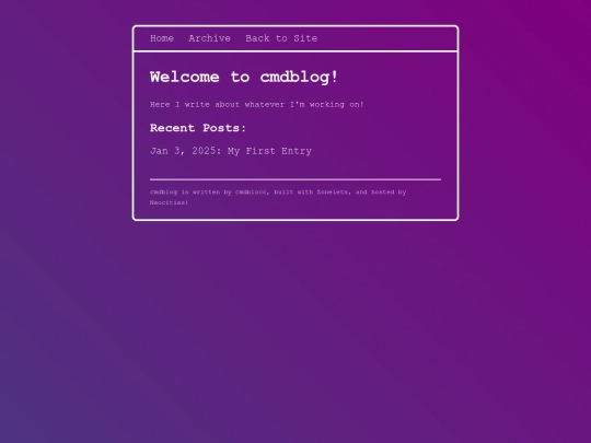 bloghome screenshot