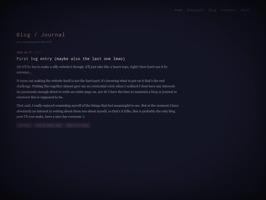 pages/blog screenshot