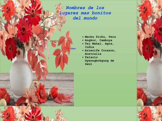Nombres de los lugares mas bonitos screenshot