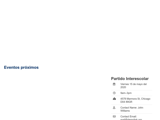 eventos screenshot