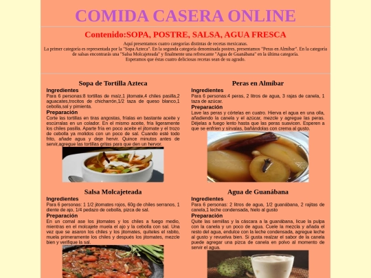 ComidaCaseraOnline screenshot