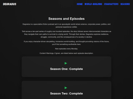 seasons screenshot