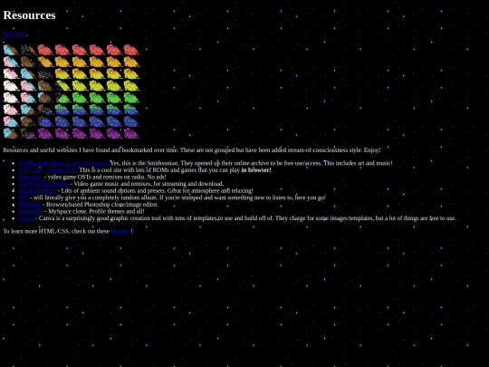 Resources screenshot