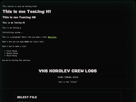 testing screenshot