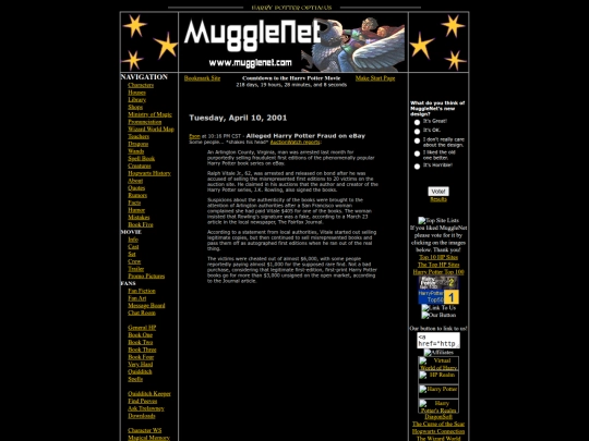 mugglenet screenshot