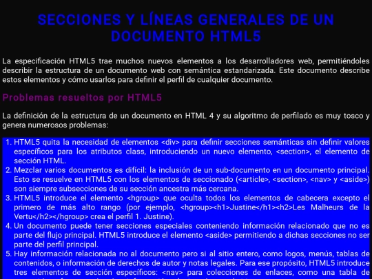 html/Seccionesylneasgeneralesdeundocumento screenshot