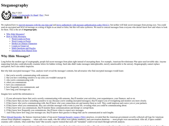 crytographybyhand/steganography screenshot
