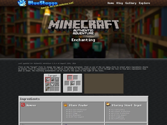 minecraft/authentic-adventure/enchanting screenshot