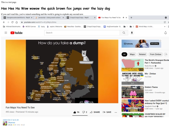 testpage screenshot