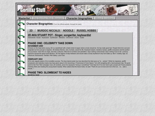 biographies screenshot