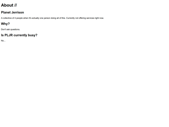 pljr/pages/about screenshot