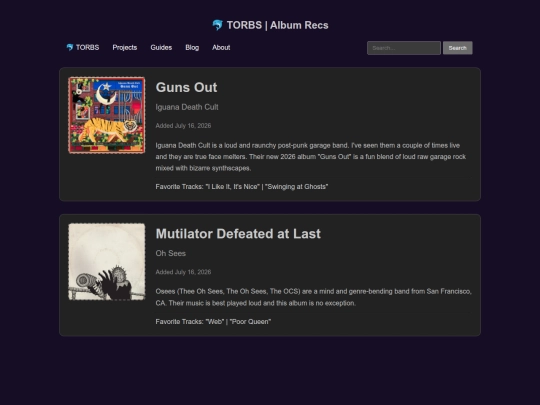album_recs screenshot